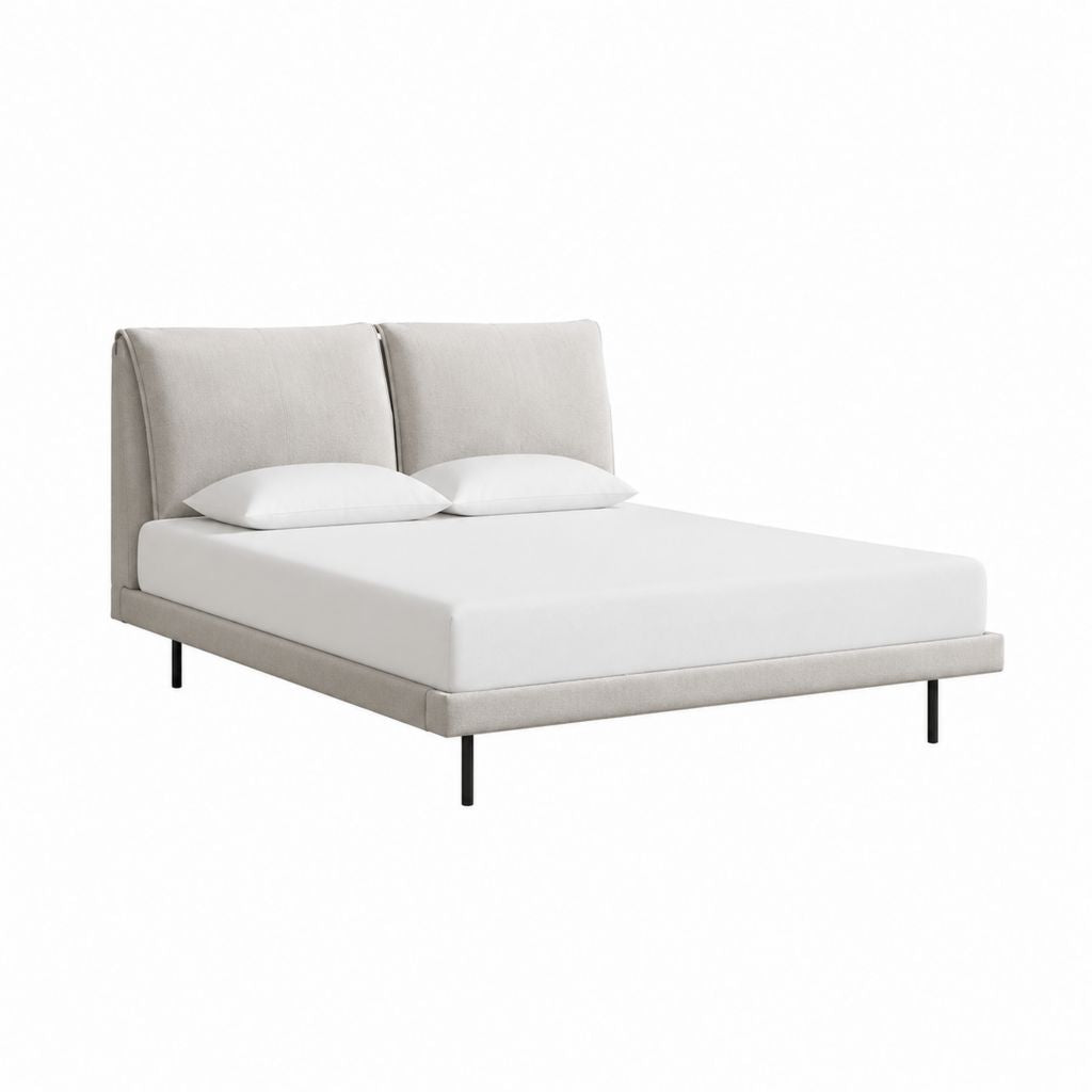Polsterbett Bettgestell Beige Polyester Rechteckig 180 x 200 cm